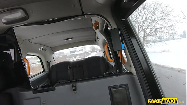 Image Fake Taxi - Asian Thai girl in Europe needs to pee before getting orgasms from huge British cock
