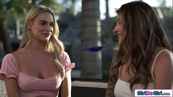 Image Tattooed brunette asks gf if she wants to try pussy licking
