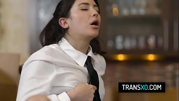 Image Busty ts and teen fucks behind counter