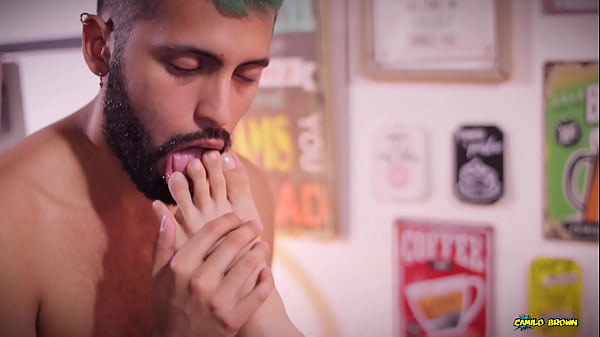 Image Alex Disney Giving me an amazing footjob. I lick and suck his feet, fuck them, cover them in cum and then lick the cum off them and swap it with Alex in a nice cum kiss.