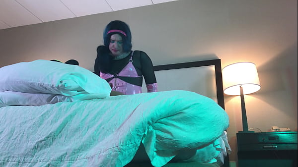 Image TS in Chastity Fucked Cowgirl Raw