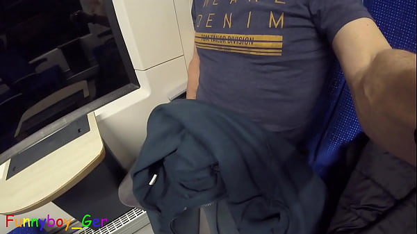 Image Kinky guy jerks his fat cock on the train ride home (S)
