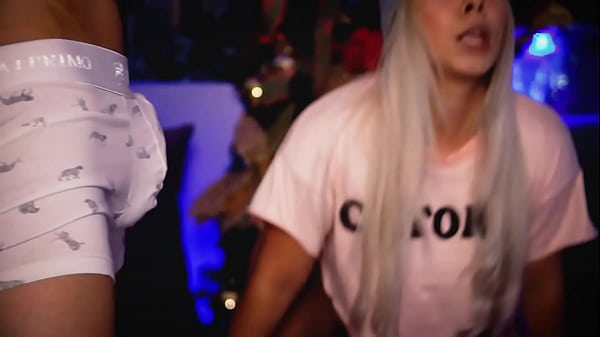 Image Horny blonde twerks and dances sensually on her friend's cock