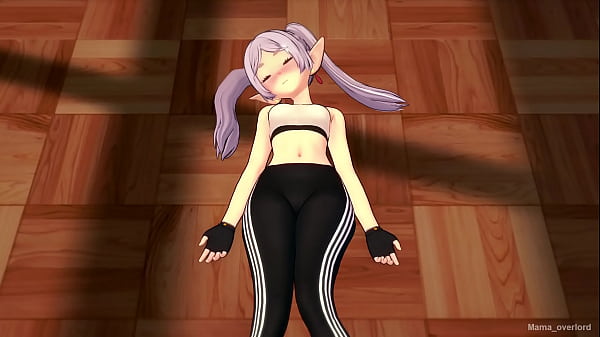 Image Frieren cojida en el suelo vistiendo ropa deportiva
