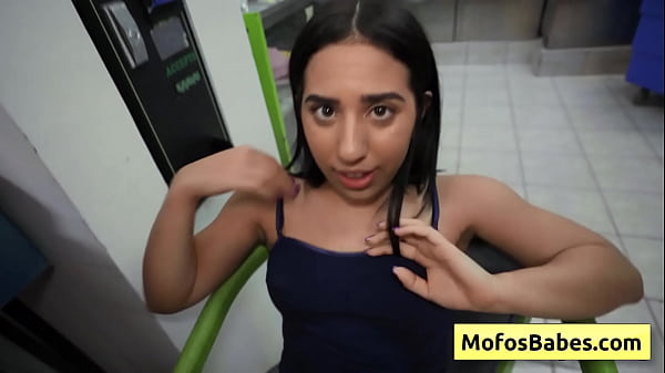 Image Brunette busty teen gets horny and fucks big dick in the public laundromat - Nikki Mars, Jason Legend
