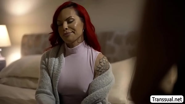 Image Busty TS Foxxy suck and ride stepsons dick