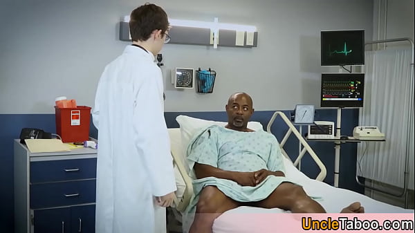 Image Cute doctor versus a big muscular sporty black man Lets see who will win the bareback fucking game