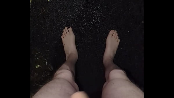 Image Masturbating in the rain