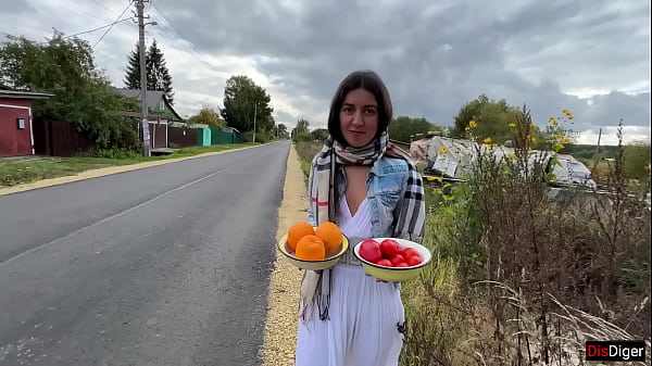 Image I asked Farmer girl to show how she grows juicy fruits and vegetables...