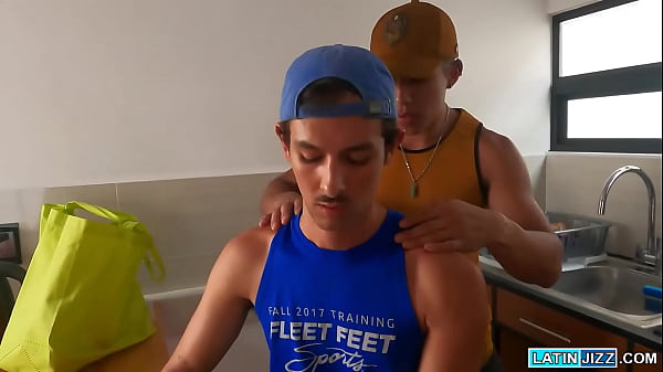 Image Diego Luna rubs Enrique Mudus neck his hands slowly move toward his hosts boner