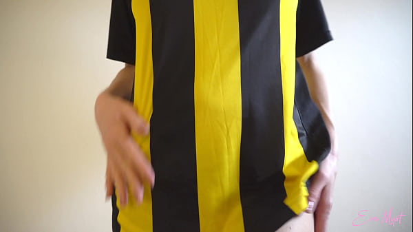 Image Sporty TEEN strips and fucks doggystyle making him cum inside (creampie)