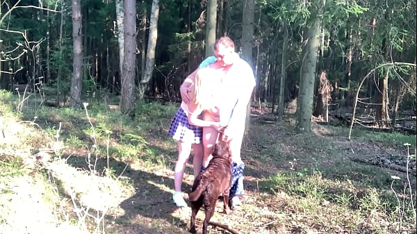 Image Milf met a woodsman and sucked him off in public