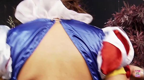 Image A dwarf drilled good nasty Snow White and her big fake tits on the couch