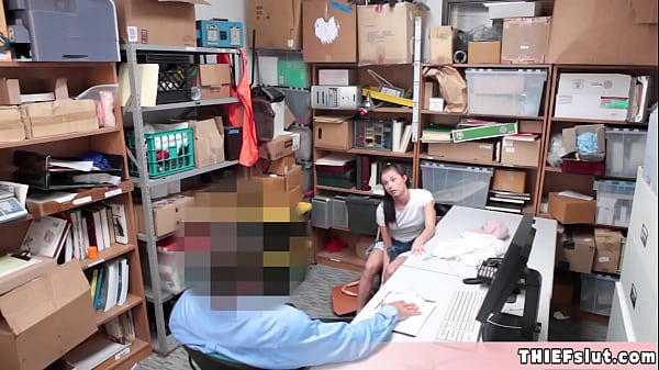 Image Extra cute and clueless looking petite teen gets her pussy rough fucked by a mall cop