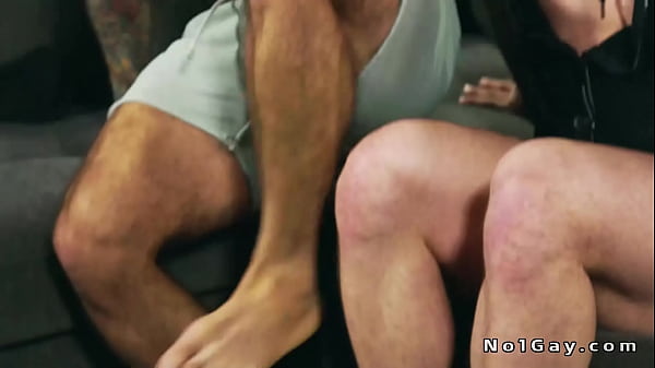 Image Tattooed muscle gay anal fucks pal