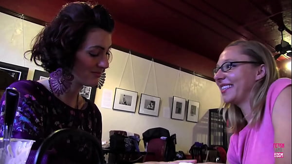 Image A wonderful lesbian couple got huge dildos in their beautiful hairy love tunnels