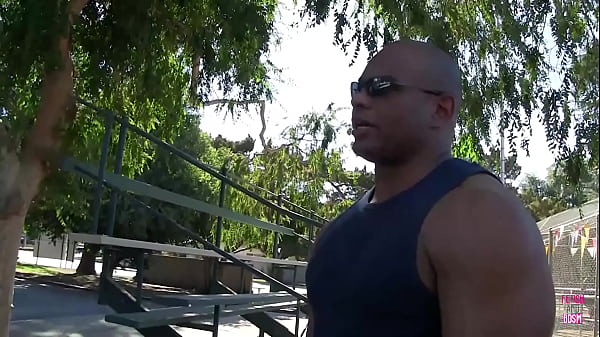 Image A horny BBW blonde brings her boxing teacher with a BBC home and fucks him