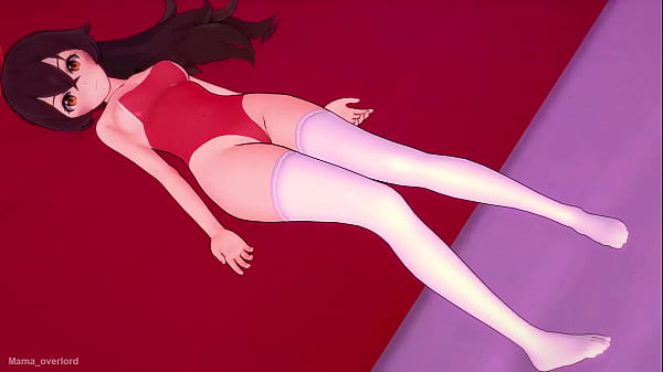 Image Amber en traje de ba&ntilde_o corre pajas con los pies