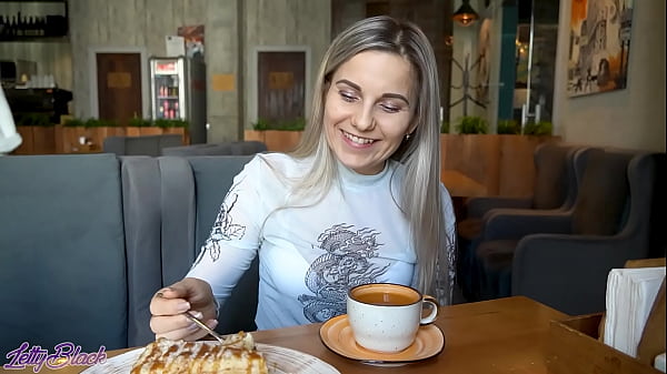 Image Remote Controlled Vibrator In Crowded Cafe - Letty Black