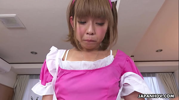 Image Japanese maid Fu Sazanami blows the host's cock uncensored.