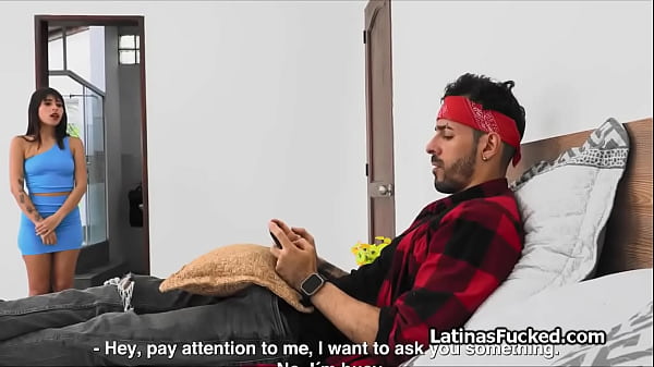 Image Latina room mate craves for big dick before going out
