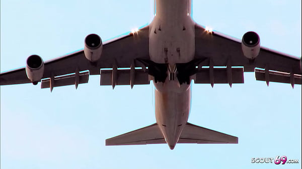 Image High Mile Club sex in Plane - Stewardess fucks with pilots in the cockpit