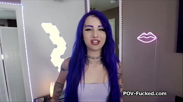 Image Deep POV oral by blue haired spinner hottie