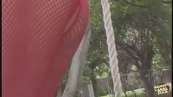 Image Amazing milf in red stockings gets hardcore double penetration in fantastic foursome