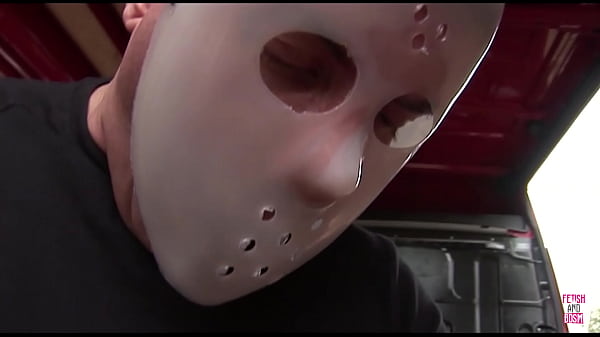 Image A lost blonde in a pink dress gets slammed by a couple of masked truckers