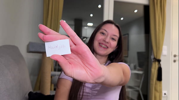 Image Left or Right? Step Sister Gets Horny and Suck Step Brother on Living Room - Cum in my Mouth!