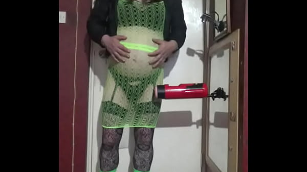 Image crossdresser loves to give himself a machine masturbation part 2