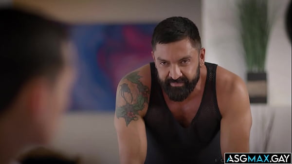 Image Stepdad Dominic Pacifico having a hot intense bareback gay sex with stepson Nicholas Adams