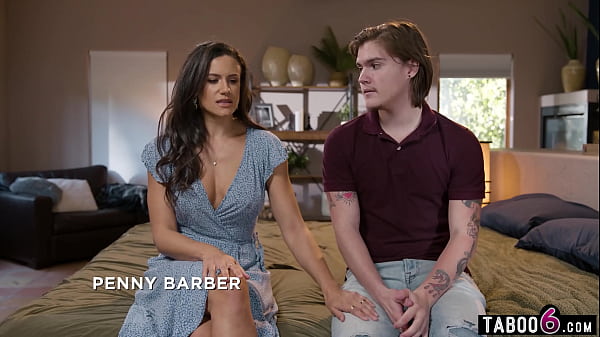 Image Stepmom MILF Penny Barber guides stepson how to have sex with his GF