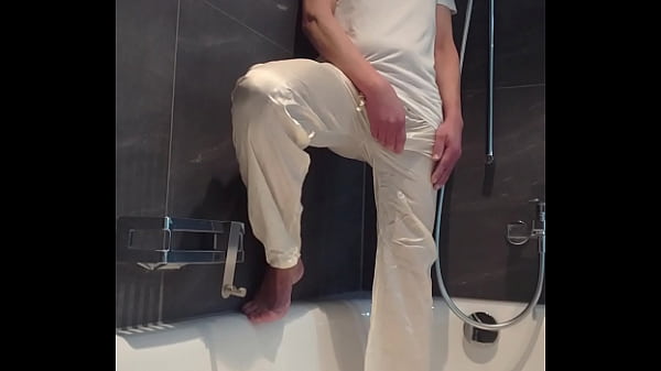 Image wet clothes wank shower