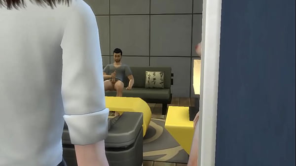 Image Inocente hijastra descubre a su padrastro y madrastra teniendo sexo en el sofa y se la terminan follando, madrastra ense&ntilde_a a chupar la polla a su padrastro.