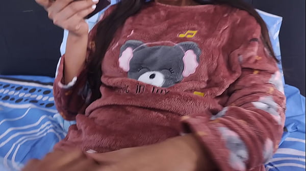 Image slutty cousin in bear pajamas lets me fuck her in missionary, very delicious