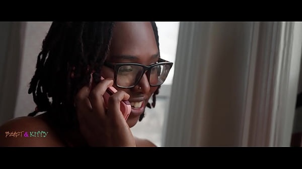 Image Ebony babe KittyLove caught fucking two friends