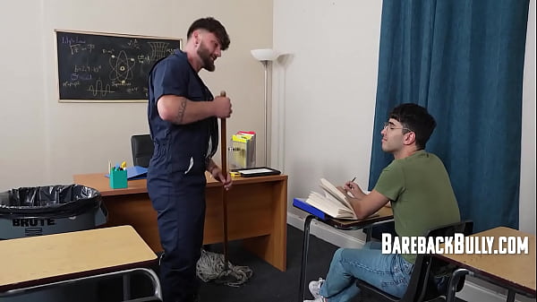 Image Angry Janitor Bends Student Over In Detention & Fucks His Ass | BarebackBully
