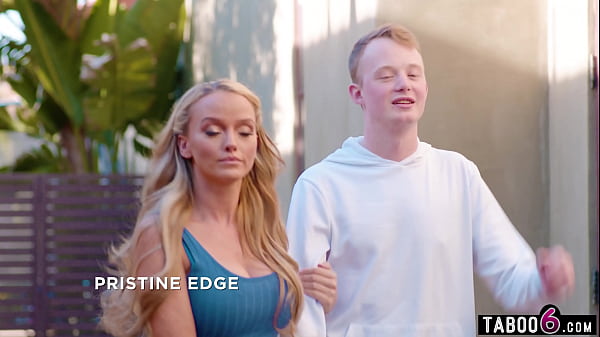 Image Angry stepmom MILF makes stepson make up with their neighbor