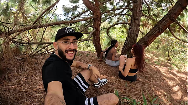 Image I go out to exercise with my two friends and we end up having a threesome outdoors