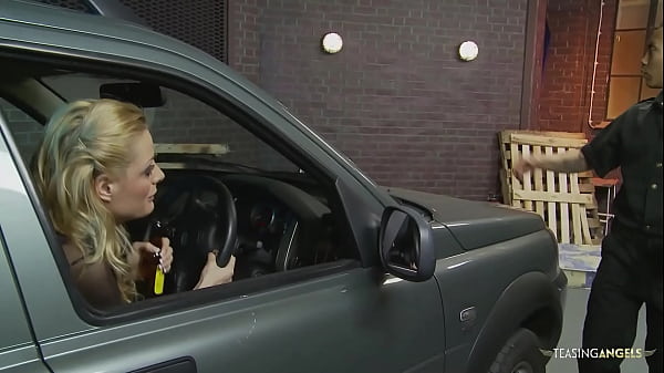 Image Rather than take the ticket, the blonde bimbo would much rather let the cop pummel her and let her go.