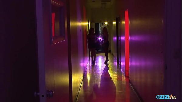 Image Although he is not the lead singer, he leads the blonde and brunette into his room for a raunchy threesome.