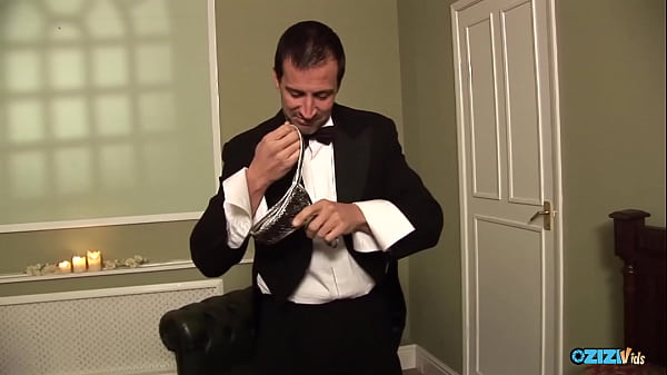 Image Because he sniffed her luxurious panties, the butler has an enormous boner that his racy ebony brunette boss cannot ignore.