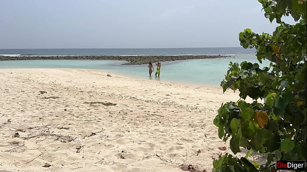 Image Voyeur pervert jerks off busty MILF and her stepdaughter and cums on their faces while they sunbathe