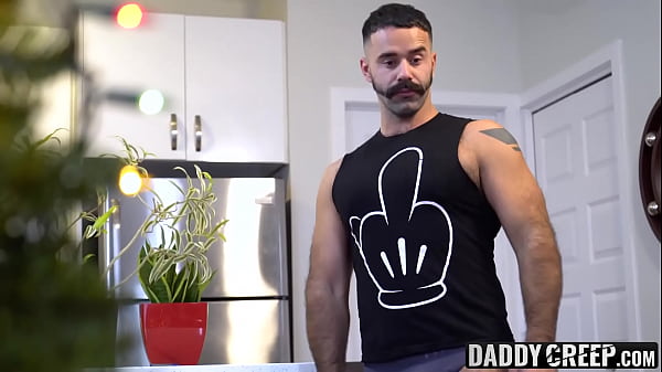 Image Skinny and cute tattooed stepson deepthroats big daddy cock