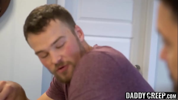 Image Stepson deepthroats stepdads big cock before bareback sex