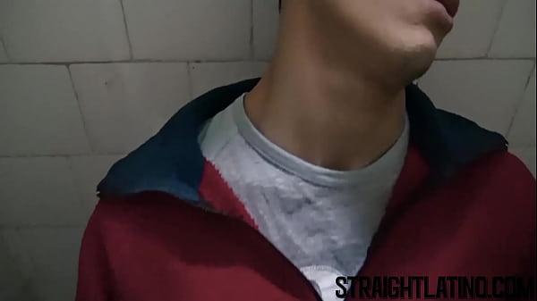 Image Straight latino blows and gets barebacked in shady bathroom