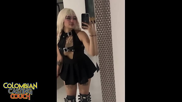 Image Colombian Casting Couch - ALT Goth Latina Slut Cum Facial Casting