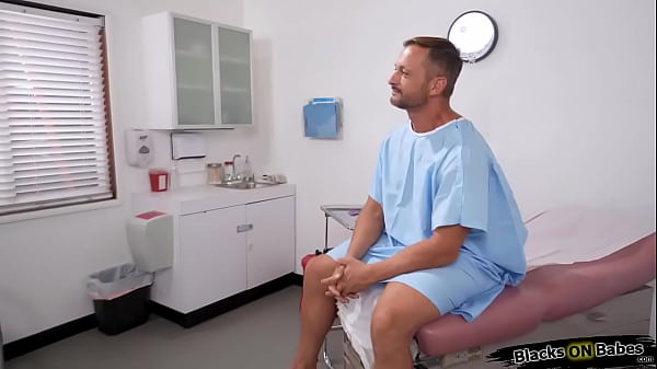 Image Big tits ebony doctor making patient cum