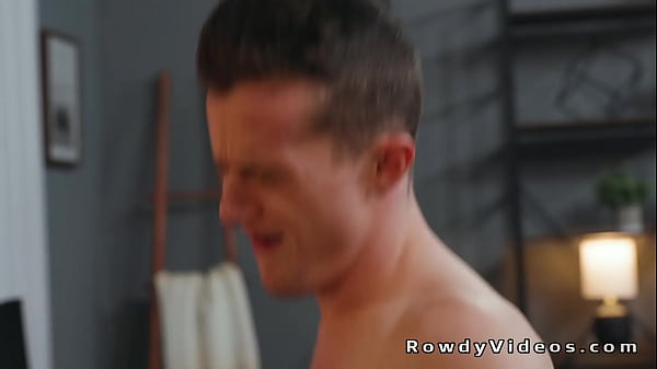 Image Horny gays anal fuck and creampie on the set